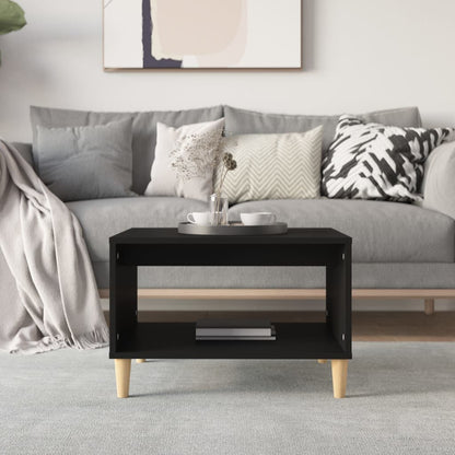 Coffee Table Black 60x50x40 cm Engineered Wood