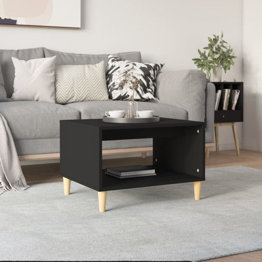 Coffee Table Black 60x50x40 cm Engineered Wood
