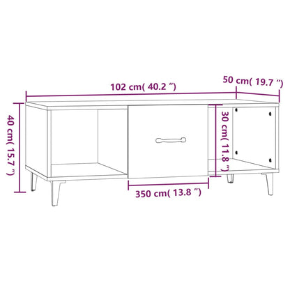 Coffee Table Sonoma Oak 102x50x40 cm Engineered Wood