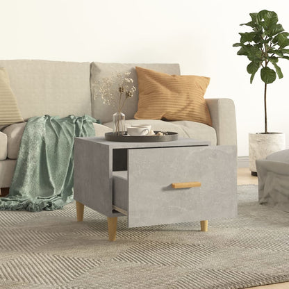 Coffee Table Concrete Grey 50x50x40 cm Engineered Wood