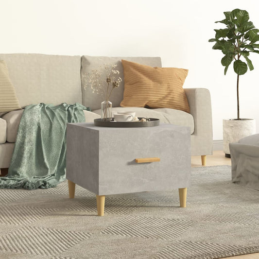Coffee Table Concrete Grey 50x50x40 cm Engineered Wood