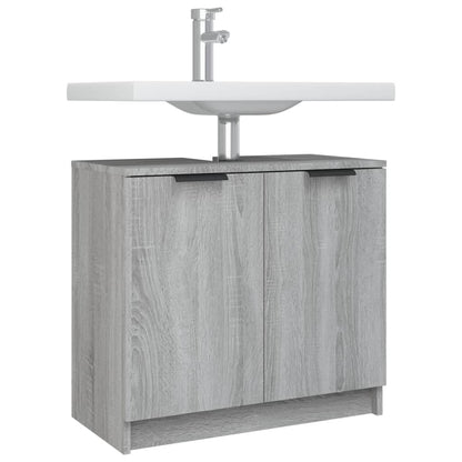Bathroom Cabinet Grey Sonoma 64.5x33.5x59 cm Engineered Wood