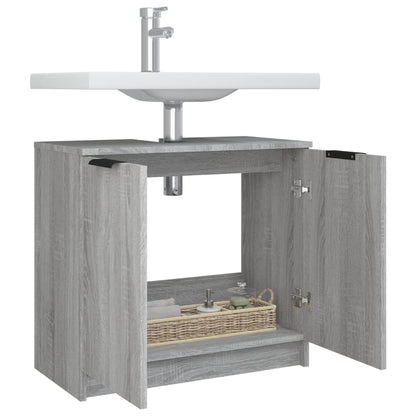 Bathroom Cabinet Grey Sonoma 64.5x33.5x59 cm Engineered Wood