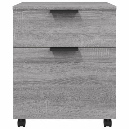 Mobile File Cabinet with Wheels Grey Sonoma 45x38x54 cm Engineered Wood