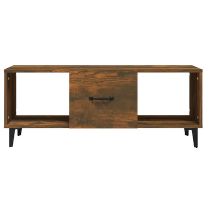 Coffee Table Smoked Oak 102x50x40 cm Engineered Wood