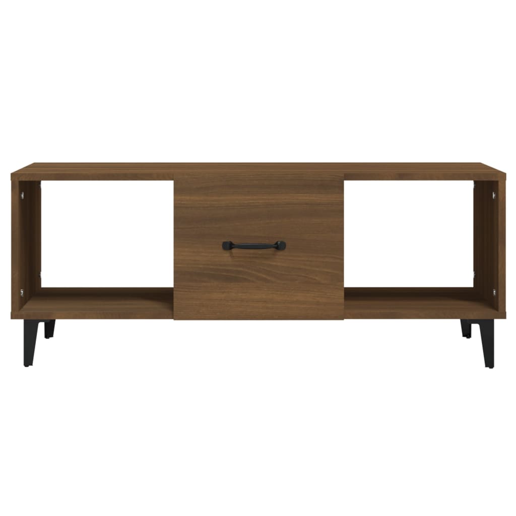 Coffee Table Brown Oak 102x50x40 cm Engineered Wood