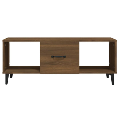 Coffee Table Brown Oak 102x50x40 cm Engineered Wood