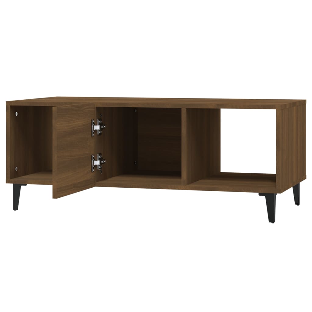 Coffee Table Brown Oak 102x50x40 cm Engineered Wood
