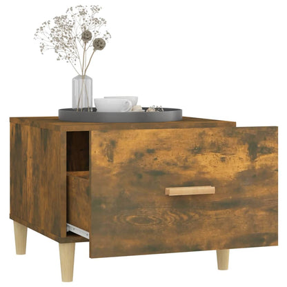 Coffee Table Smoked Oak 50x50x40 cm Engineered Wood