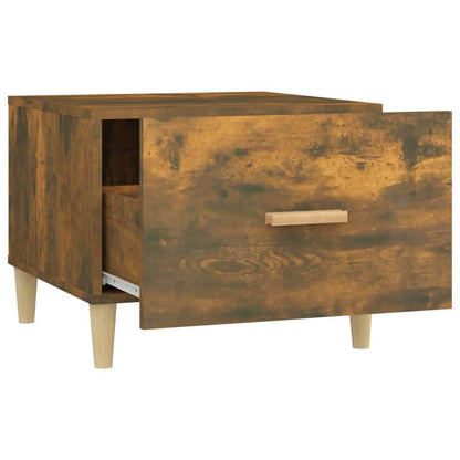 Coffee Table Smoked Oak 50x50x40 cm Engineered Wood