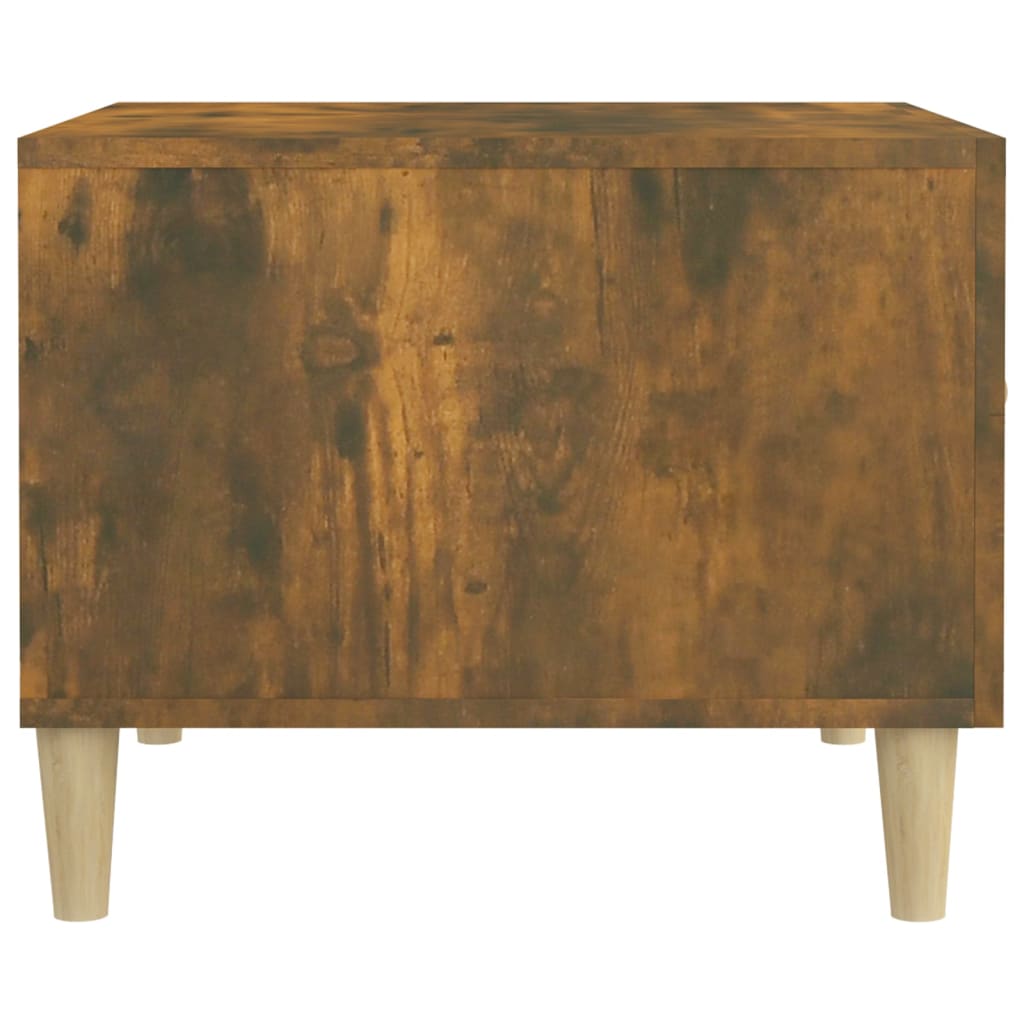 Coffee Table Smoked Oak 50x50x40 cm Engineered Wood