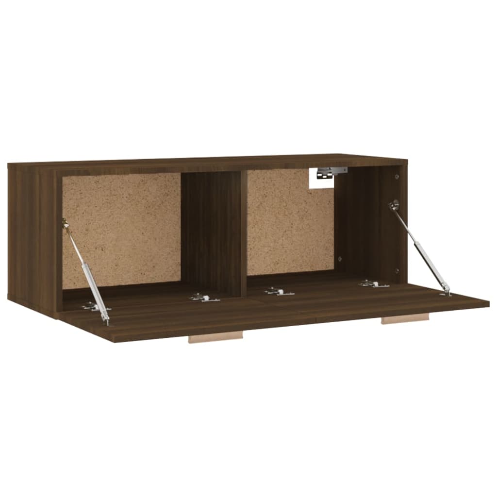 Wall Cabinet Brown Oak 100x36.5x35 cm Engineered Wood