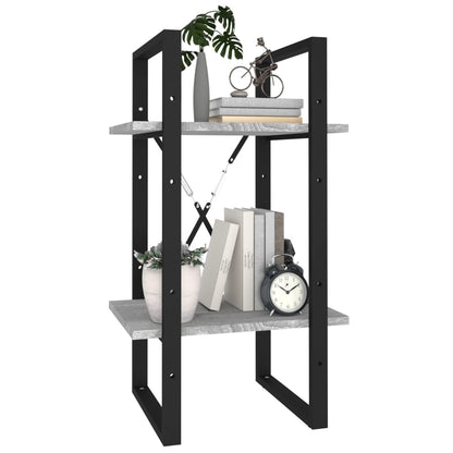 2-Tier Book Cabinet Grey Sonoma 40x30x70 cm Engineered Wood