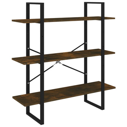 Book Cabinet Smoked Oak 100x30x105 cm Engineered Wood