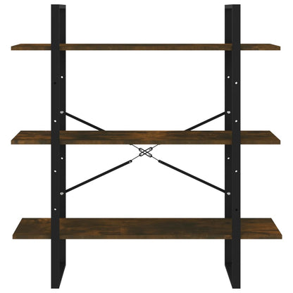 Book Cabinet Smoked Oak 100x30x105 cm Engineered Wood