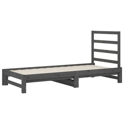 Pull-out Day Bed without Mattress Grey 2x(90x200) cm