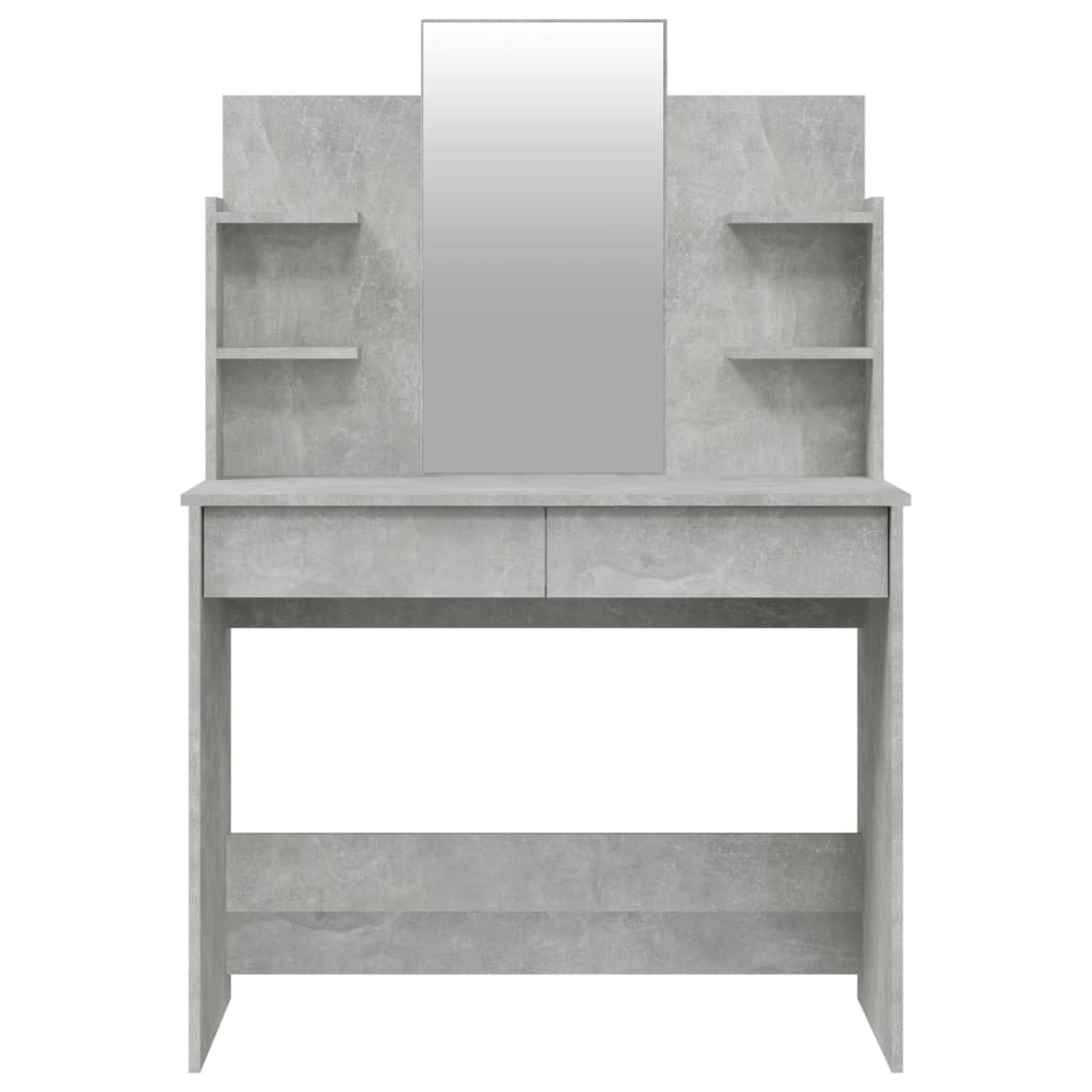 Dressing Table Set Concrete Grey 96x40x142 cm