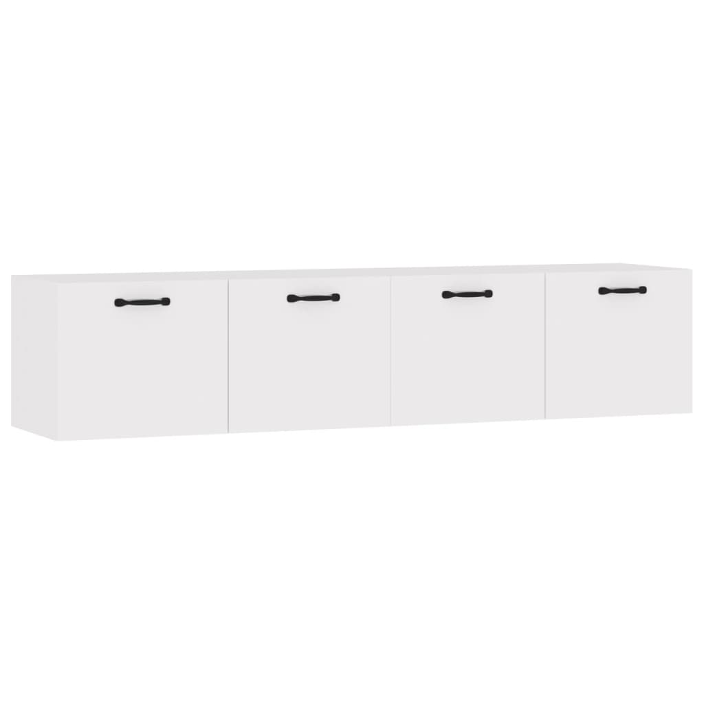 Wall Cabinets 2 pcs High Gloss White 60x 36.5x35 cm Engineered Wood