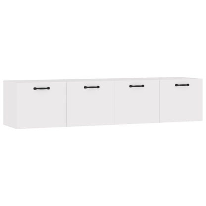 Wall Cabinets 2 pcs High Gloss White 60x 36.5x35 cm Engineered Wood