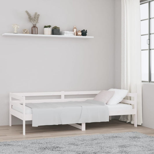 Day Bed White 90x190 cm Solid Wood Pine