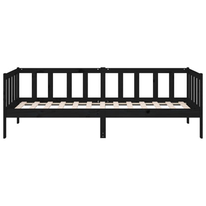 Day Bed without Mattress Black 80x200cm Solid Wood Pine