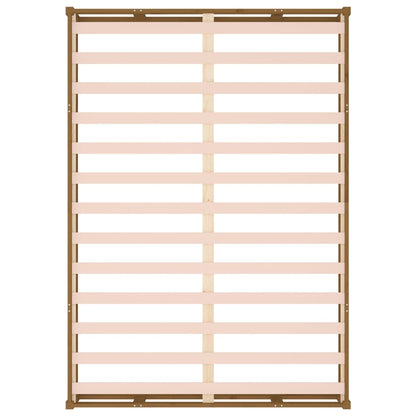 Bed Frame without Mattress Honey Brown 200x200 cm Solid Wood