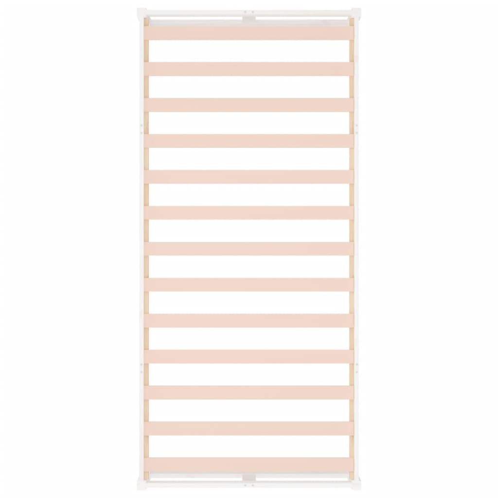 Bed Frame without Mattress White 75x190 cm Small Single  Solid Wood