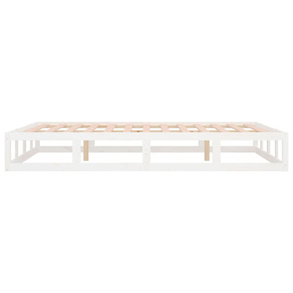Bed Frame without Mattress White 120x190 cm Small Double  Solid Wood