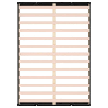 Bed Frame without Mattress Black 140x190 cm Solid Wood
