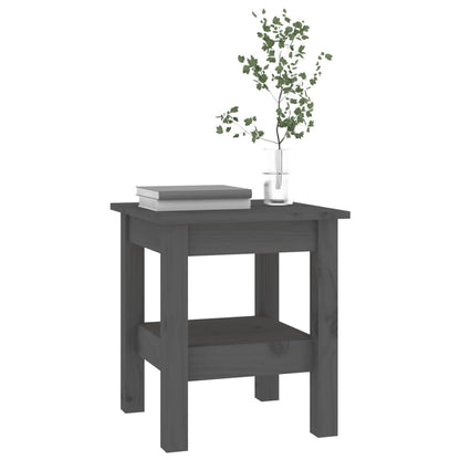 Coffee Table Grey 35x35x40 cm Solid Wood Pine