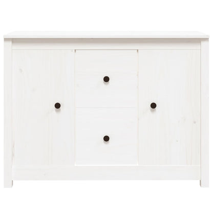 Sideboard White 100x35x74 cm Solid Wood Pine