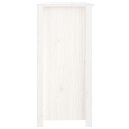 Sideboard White 100x35x74 cm Solid Wood Pine