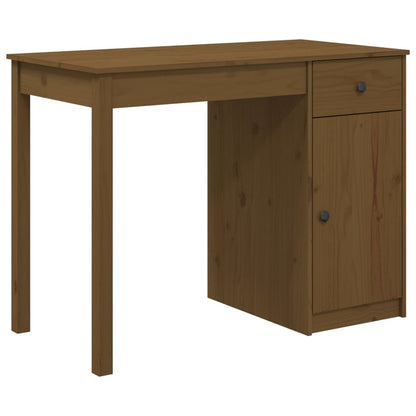 Desk Honey Brown 100x50x75 cm Solid Wood Pine