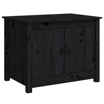 Coffee Table Black 71x49x55 cm Solid Wood Pine
