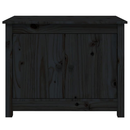 Coffee Table Black 71x49x55 cm Solid Wood Pine