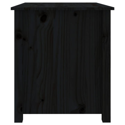 Coffee Table Black 71x49x55 cm Solid Wood Pine