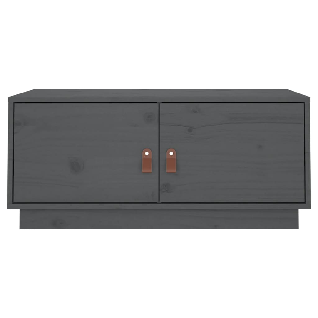 Coffee Table Grey 80x50x35 cm Solid Wood Pine