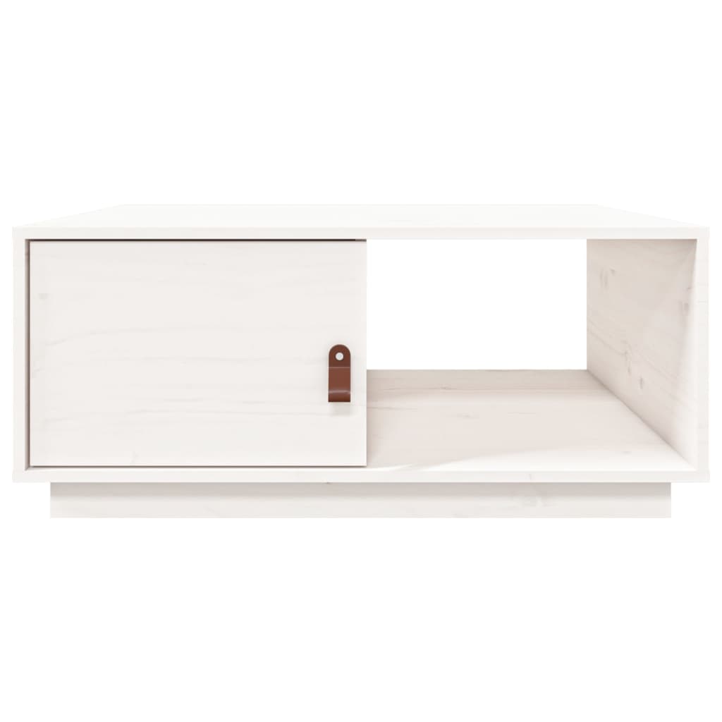 Coffee Table White 80x50x35.5 cm Solid Wood Pine