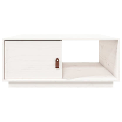 Coffee Table White 80x50x35.5 cm Solid Wood Pine