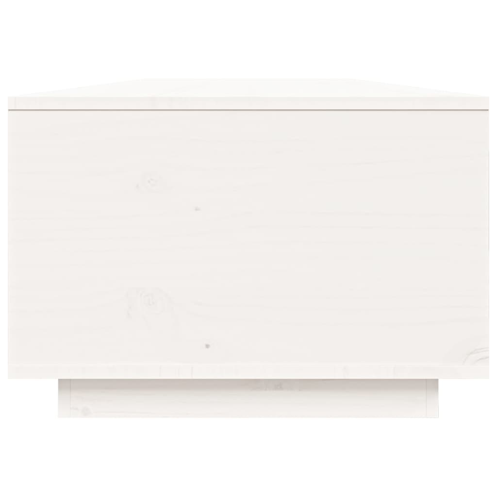 Coffee Table White 80x50x35.5 cm Solid Wood Pine