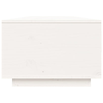 Coffee Table White 80x50x35.5 cm Solid Wood Pine
