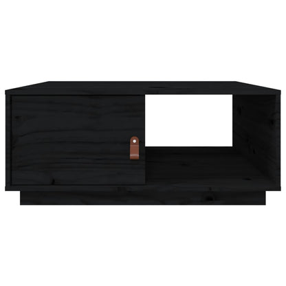 Coffee Table Black 80x50x35.5 cm Solid Wood Pine