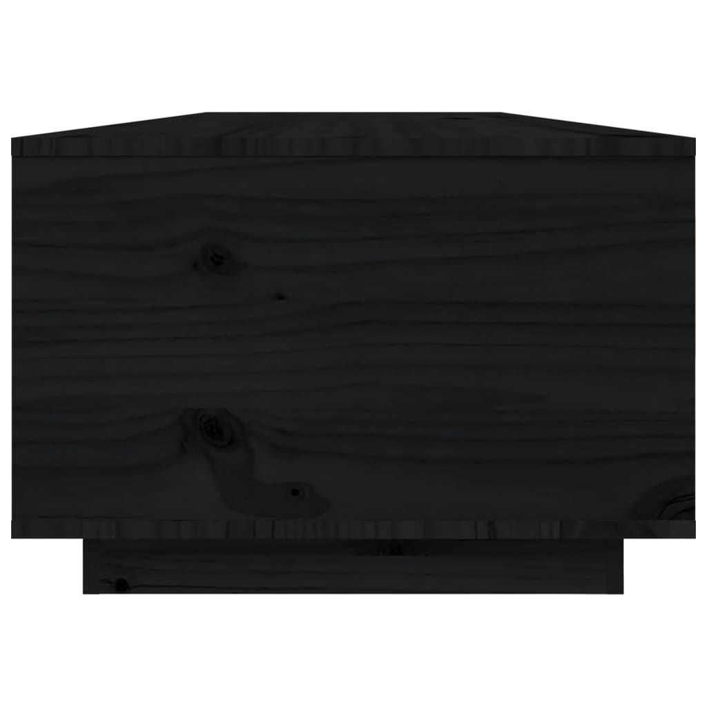 Coffee Table Black 80x50x35.5 cm Solid Wood Pine