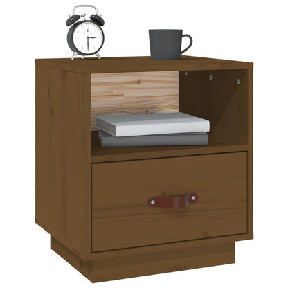 Bedside Cabinet Honey Brown 40x34x45 cm Solid Wood Pine