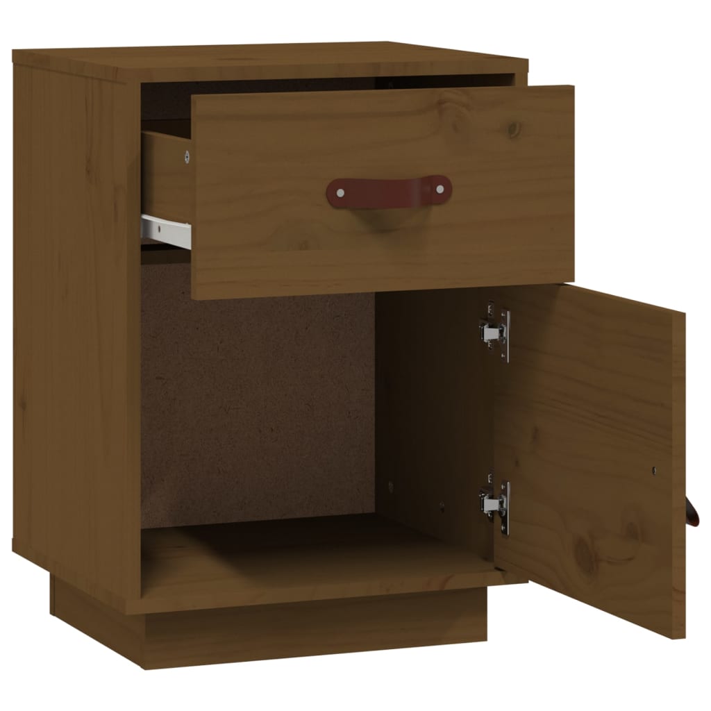 Bedside Cabinets 2 pcs Honey Brown 40x34x55 cm Solid Wood Pine