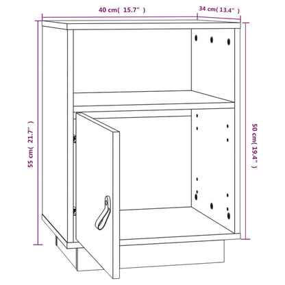 Bedside Cabinets 2 pcs Honey Brown 40x34x55 cm Solid Wood Pine