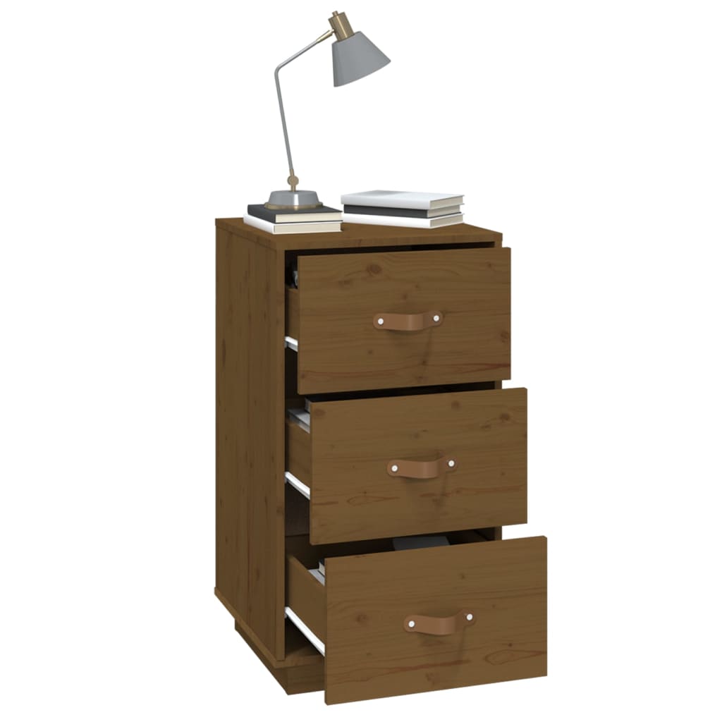 Bedside Cabinets 2 pcs Honey Brown 40x40x75 cm Solid Wood Pine