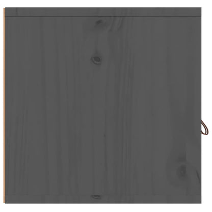 Wall Cabinets 2 pcs Grey 80x30x30 cm Solid Wood Pine