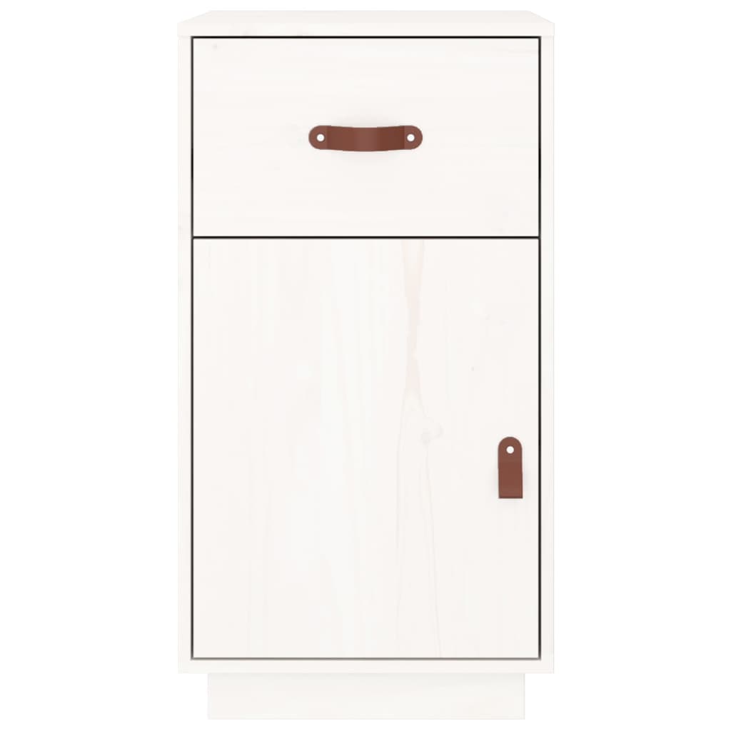 Desk Cabinet White 40x50x75 cm Solid Wood Pine
