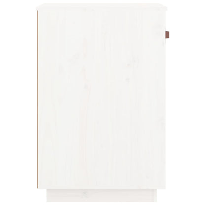 Desk Cabinet White 40x50x75 cm Solid Wood Pine